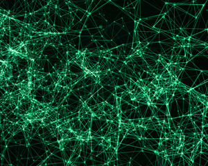 Digital background with cybernetic particles