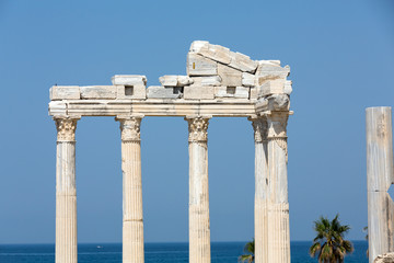 Temple of Apollo. Ancient ruins in Side. Turkey