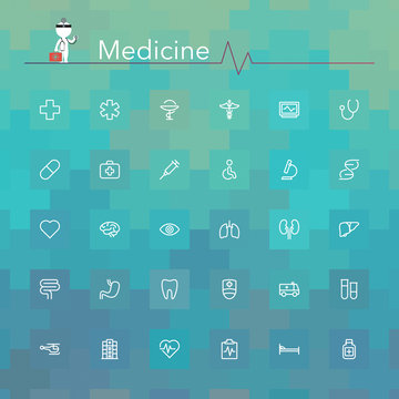 Medicine Line Icons