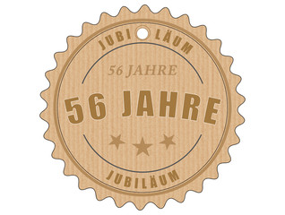 Fototapeta premium je56 JubiläumsEtikett 56 - vintagedesign - 56 Jahre - g1956