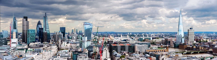 Fotobehang Donkergrijs Het panorama van de stad Londen
