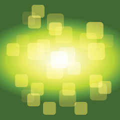 Glittering Green and Yellow Lights Background