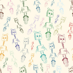 Color robots seamless texture