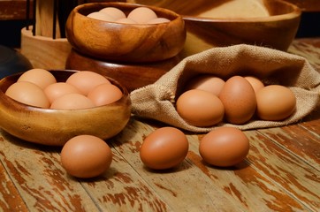 Eggs on the table