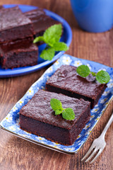 Chocolate and pumpkin brownie