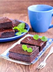 Chocolate and pumpkin brownie