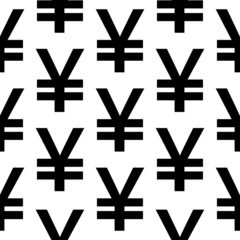 Yen symbol seamless pattern