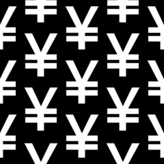 Yen symbol seamless pattern