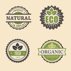 natural eco design elements set