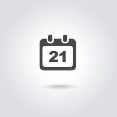 Obraz premium Vector Calendar Icon with date