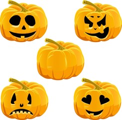 Set pumpkins for Halloween