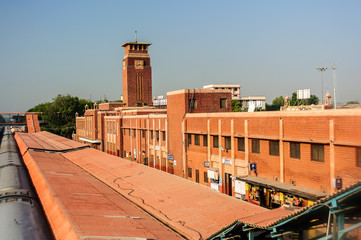 Jodhpur, Rajasthan, India Train or Rail station in early morning