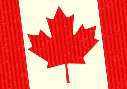 Canada flag close up