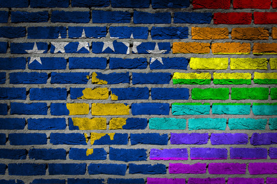Dark brick wall - LGBT rights - Kosovo