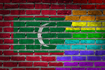 Dark brick wall - LGBT rights - Maldives