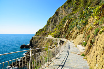 Via dell Amore, The Way of Love, pedestrian street. Cinque Terre