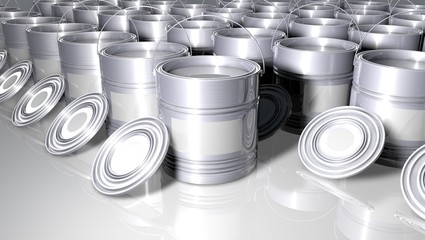 pots de peinture