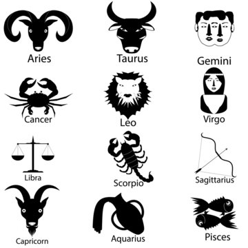 Zodiac in silhouette