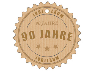 Fototapeta premium je90 JubiläumsEtikett 90 - vintagedesign - 90 Jahre - g1990