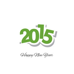 Happy New Year 2015 green logo vector