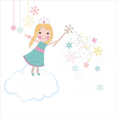 Cute winter tale vector