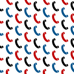 Phone symbol seamless pattern