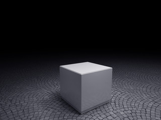 white plinth to place product
