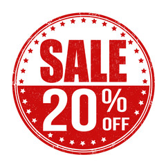 Sale 20% off stamp