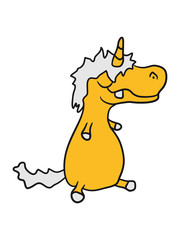 Lustiges komisches dummes Einhorn