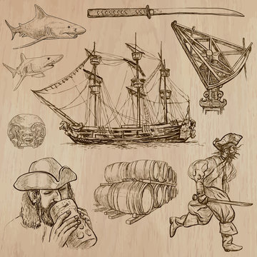 pirates - an hand drawn vector pack