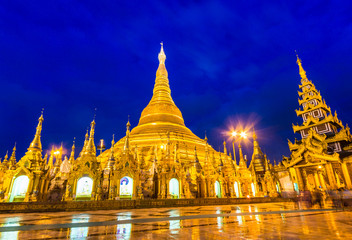 Shwedagon pagoda in Yangon, Myanmar