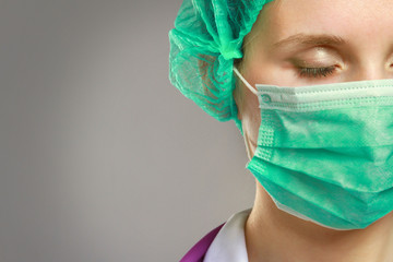 Medical doctor woman in uniform with stethoscope