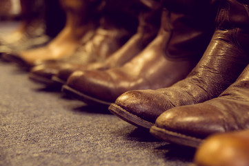 brown leather boots