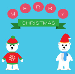 Two Polar bears for Merry Christmas
