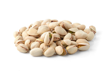 pistachios nuts isolated on white