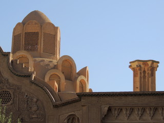 Old air conditioning wind tower system in Kashan house