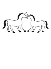 2 Einhörner Paar Liebe süß niedlich