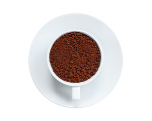 Instant coffee in cup