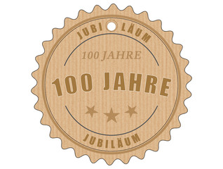 je100 JubiläumsEtikett 100 - vintagedesign - 100 Jahre - g2000