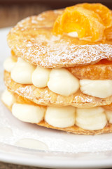 millefeuille with tangerine