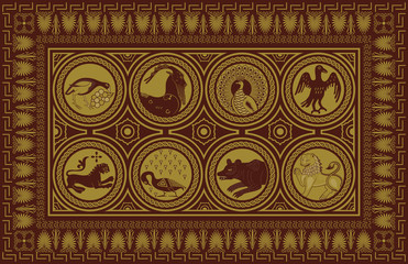 Ancient style carpet design