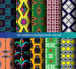 ten backgrounds patterns seamless nature