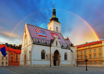 Fototapeta premium Zagreb church - St Mark
