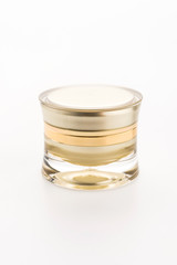 Cosmetic cream bottle isolated on white background