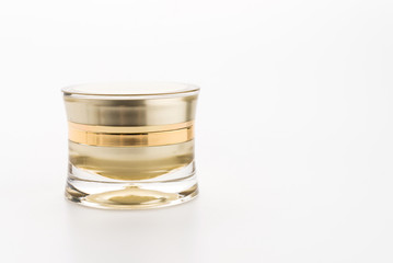Cosmetic cream bottle isolated on white background