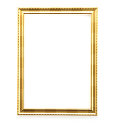 Wooden frame isolated on white background