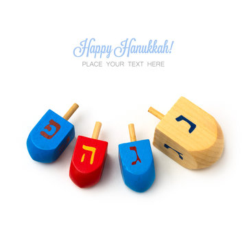 Hanukkah wooden dreidel