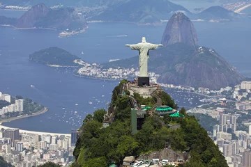 Poster Luchtfoto van Rio de Janeiro © dislentev