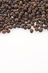 Black pepper isolated on white background