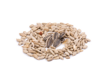 Bunch of sunflower seeds.
